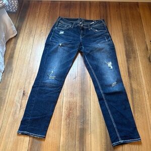 Silver Jeans Dark Blue Cropped Pants